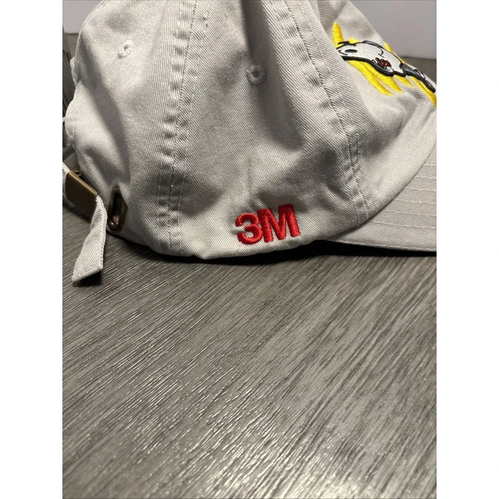 3M Logo Baseball Cap Gray Mens One Size Adjustable‎ Embroidered